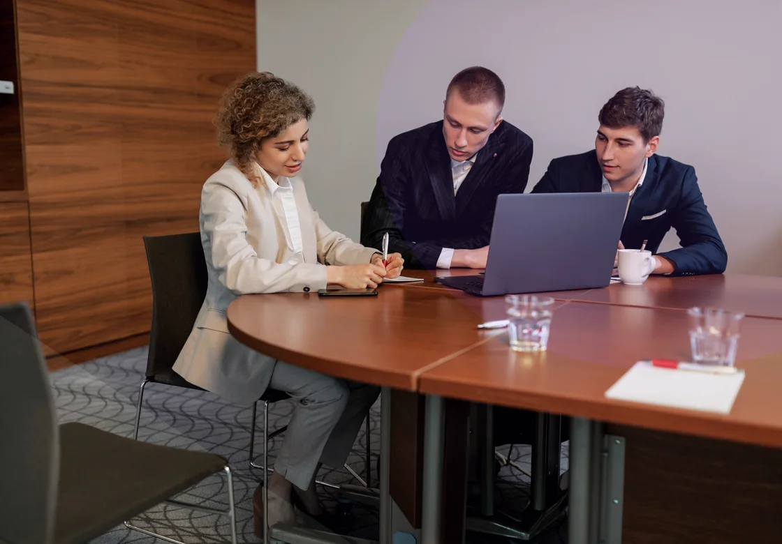 Professional meeting venue planning scene